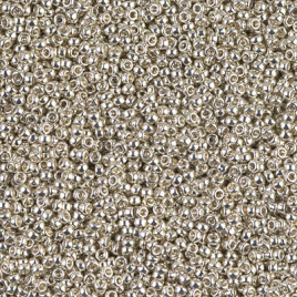 18-Miyuki Round Rocailles 15_0 (Seed Beads)_1051 Galvanized Silver