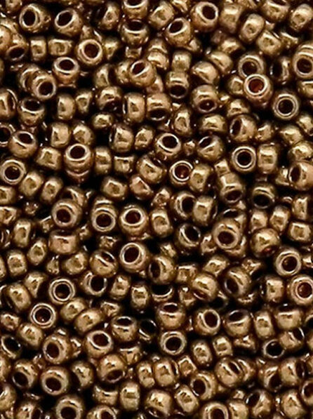 36-Miyuki Round Rocailles 11_0 (Seed Beads)_0457l_Metallic Light Bronze