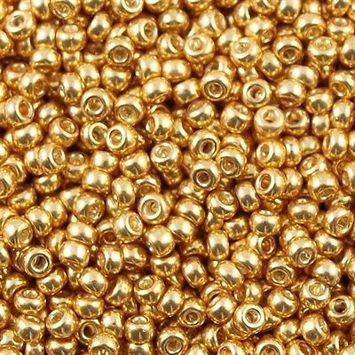 36-Miyuki Round Rocailles 8_0 (Seed Beads)_1052 Galvanized Gold