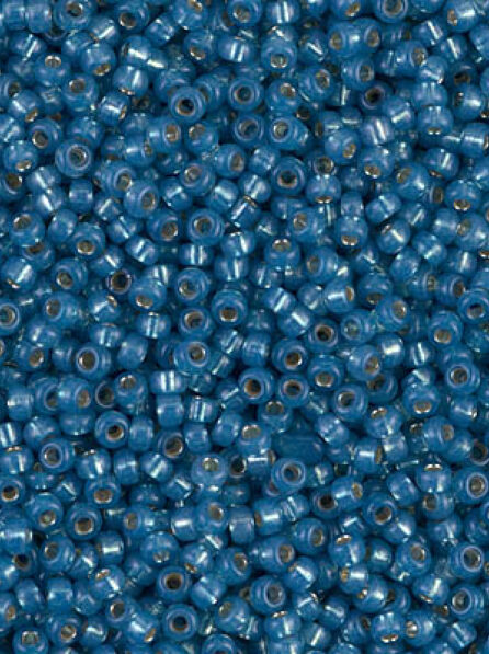 54-Miyuki Round Rocailles 11_0 (Seed Beads)_0648_Dyed Denim Blue Silver Lined Alabaster