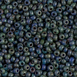 57-Miyuki Round Rocailles 8_0 (Seed Beads)_4516_Picasso Opaque Montana