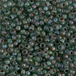 51-Miyuki Round Rocailles 8_0 (Seed Beads)_4506_Picasso Transparent Olivine