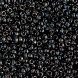 52-Miyuki Round Rocailles 8_0 (Seed Beads)_4511_Picasso Opaque Smoky Black