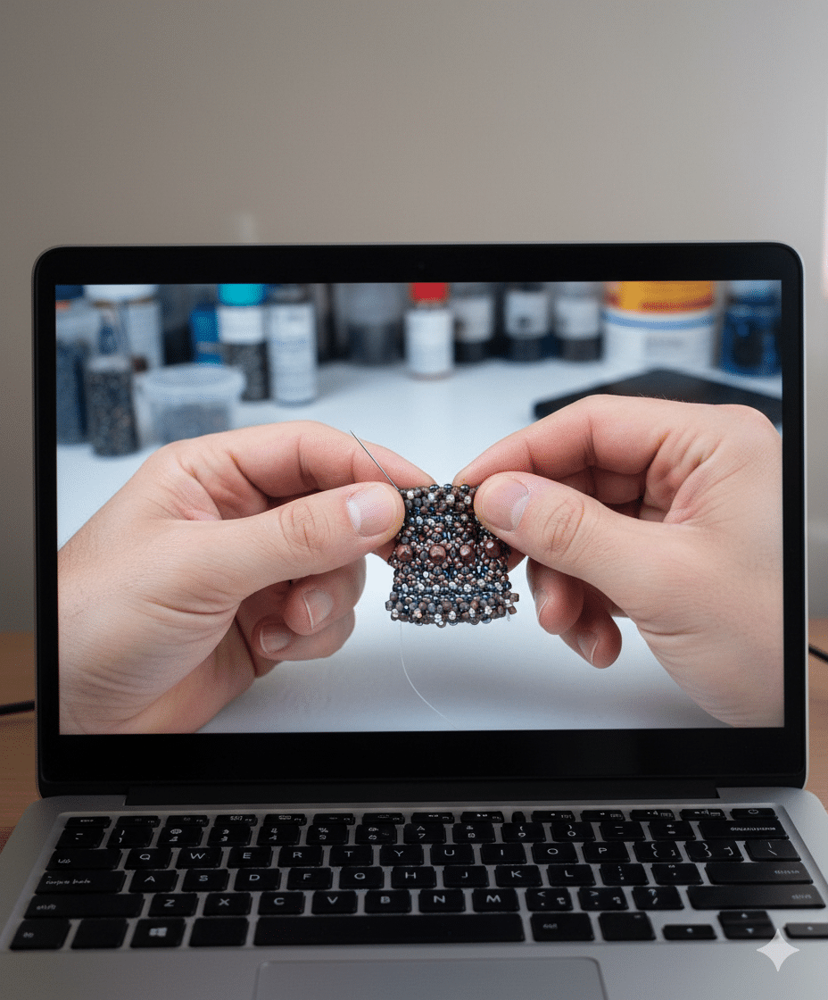beadweaving online μάθημα beadweaving από τον Χρίστο Ανδρικά