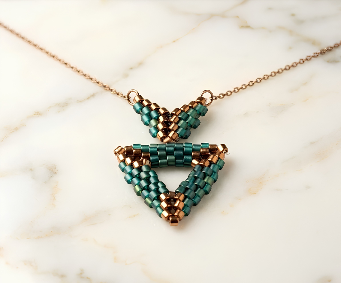 Χειροποίητο Μενταγιόν Beadweaving
